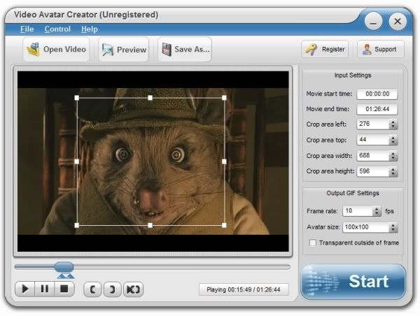 Программа Video Avatar Creator предназначена для создания аватаров из