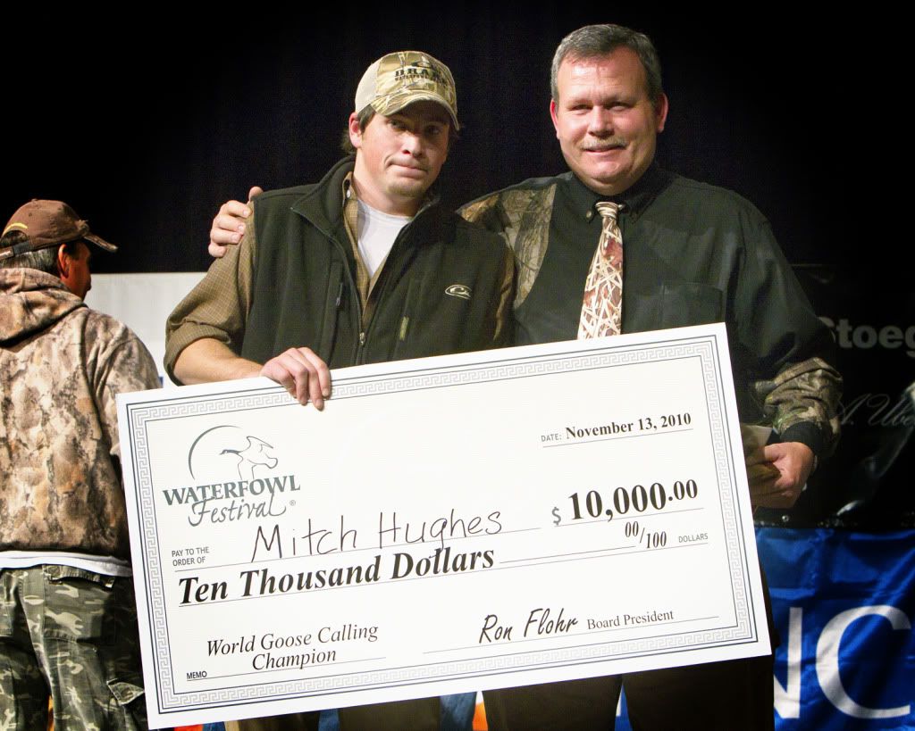 Mitch Hughes current winner of the official 2010 World Goose Calling Championship Taylor Hughes 2010 Mitch Hughes current winner of the official 2010 World Goose Calling Championship