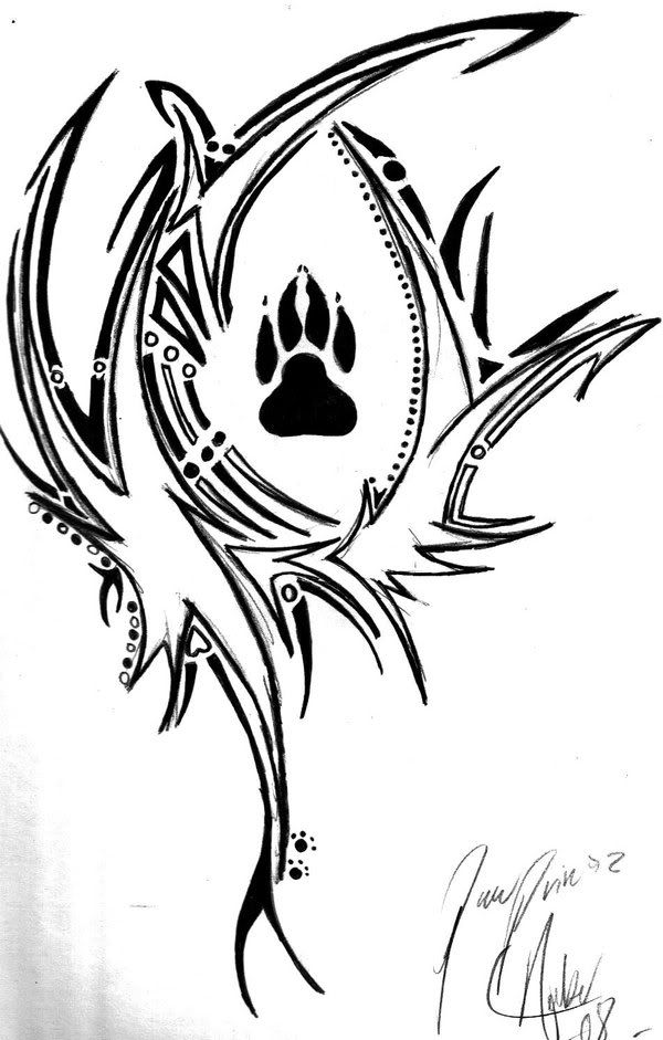 Wolf Paw Tribal by ArtemisTheHuntrejpg Naruto's 2nd summing tattoo